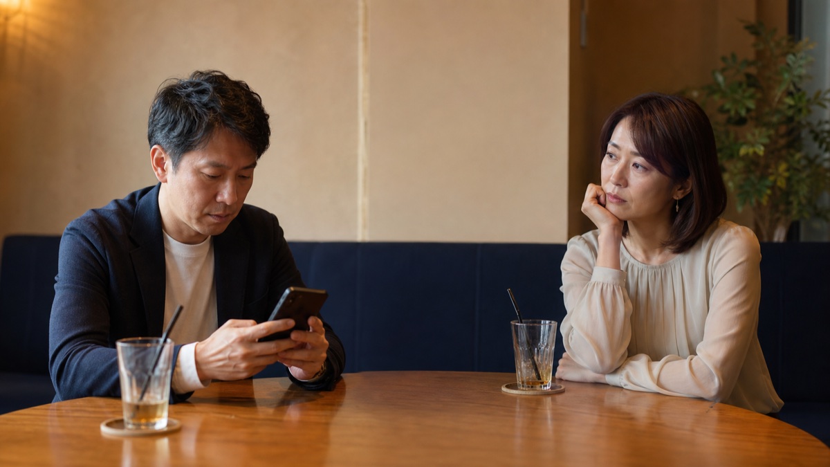 40代男性の初回デートNG集｜仮交際終了を招く行動と改善策を表現した記事専用アイキャッチ画像