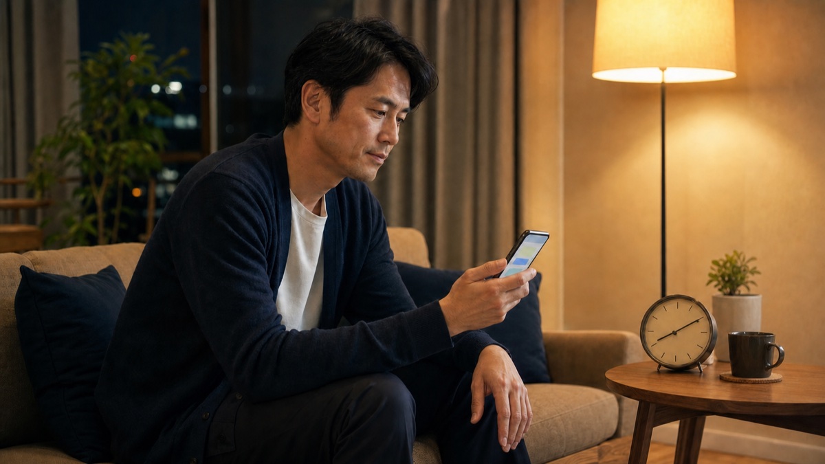 仮交際中のLINE頻度は？40代男性が失敗しない距離感と例文を表現した記事専用アイキャッチ画像