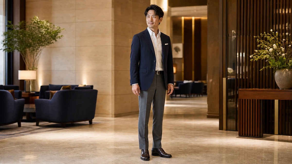 40代婚活男性の服装正解集｜お見合い・初回デートのコーデ例を表現した記事専用アイキャッチ画像