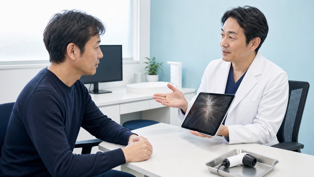 AGA無料カウンセリングは何をする？当日の流れと確認事項10選を表現した記事専用アイキャッチ画像
